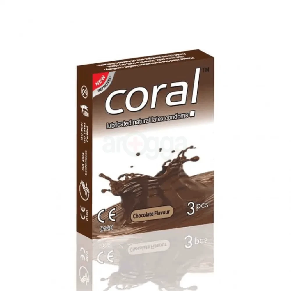 Coral Condom Chocolate Flavour 3's Pack
