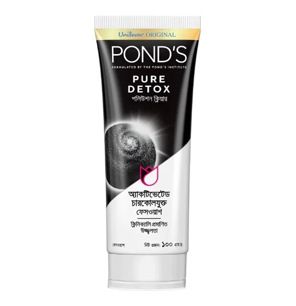 Pond's Pure Detox Pollution Clear Activated Charcoal Facewash 100g