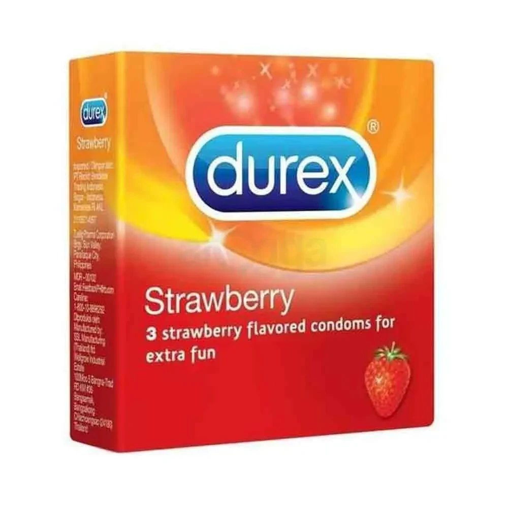 Durex Strawberry Flavor Condom 3's Pack