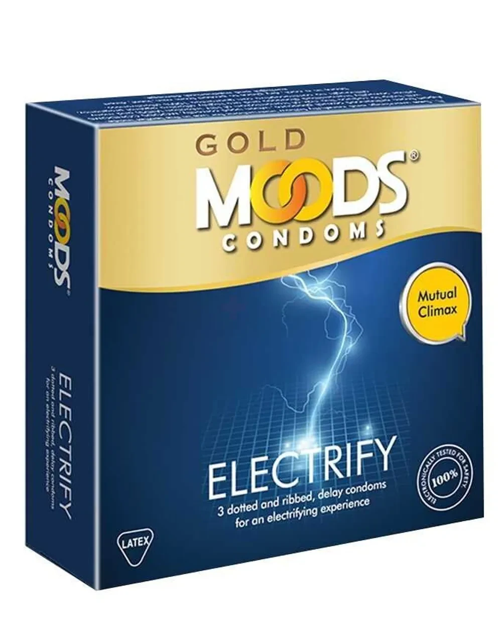 Moods Gold Electrify Condom 3's Pack