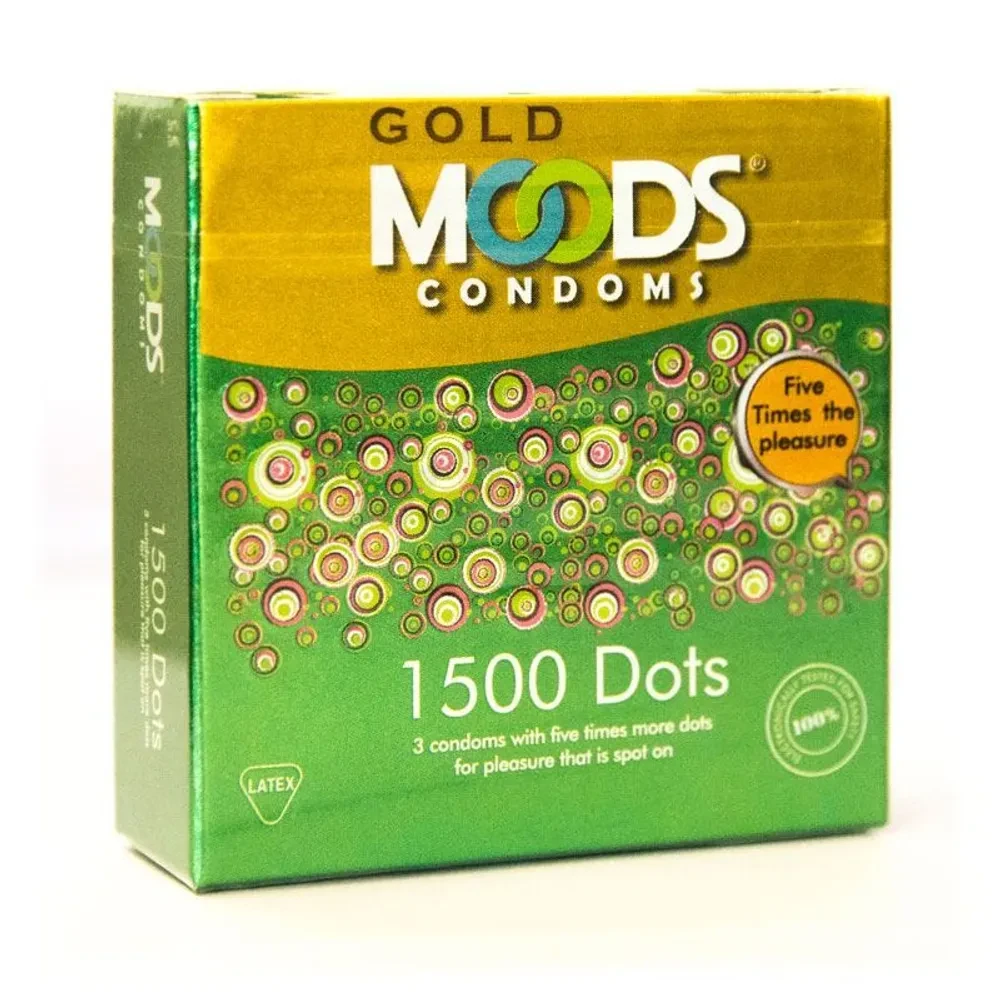 Moods Gold 1500 Dots Condom 3's Pack