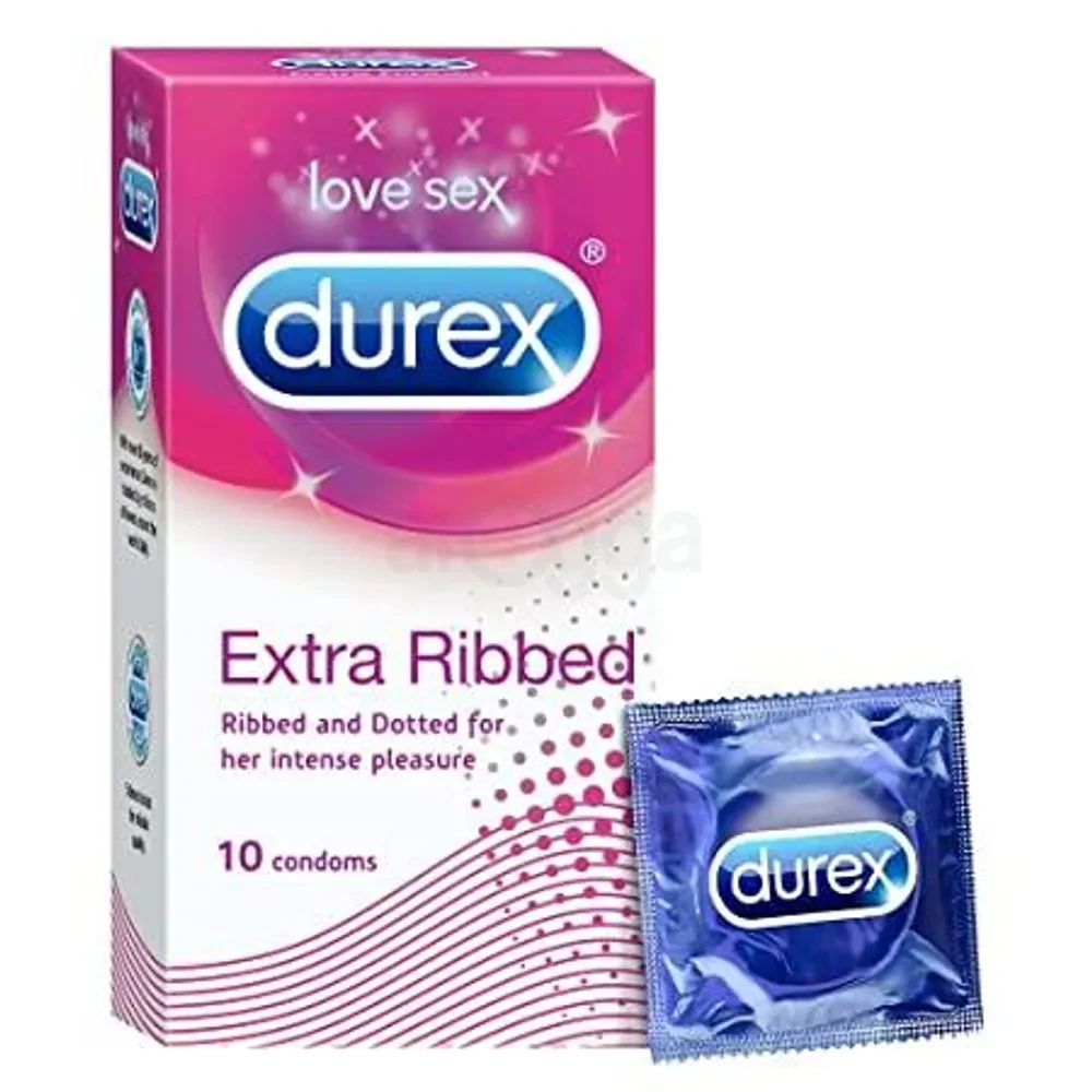 Durex Extra Ribbed Condom 10's Pack