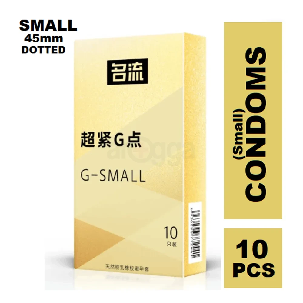 Celebrity Small Gold Condom 45mm Dotted Condom - 10Pcs Pack(From Malaysia)