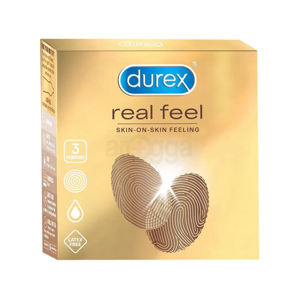 Durex Real Feel Skin on Skin Feeling Condom - 3Pcs Pack(Thailand