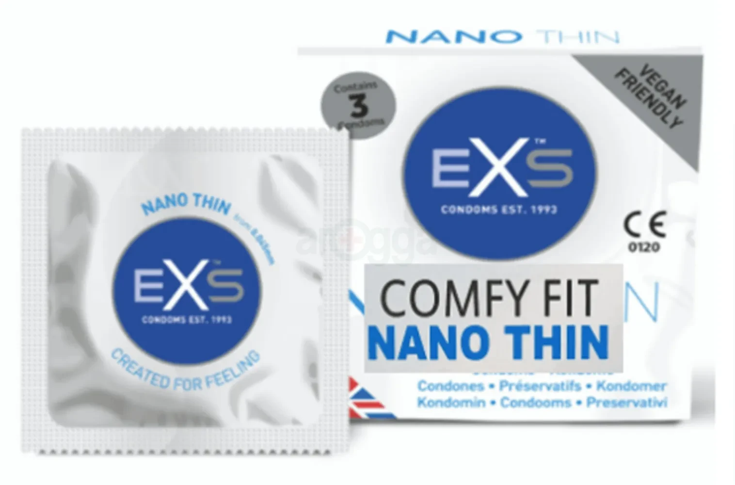 EXS Comfy Fit Nano Thin Condom 3's Pack