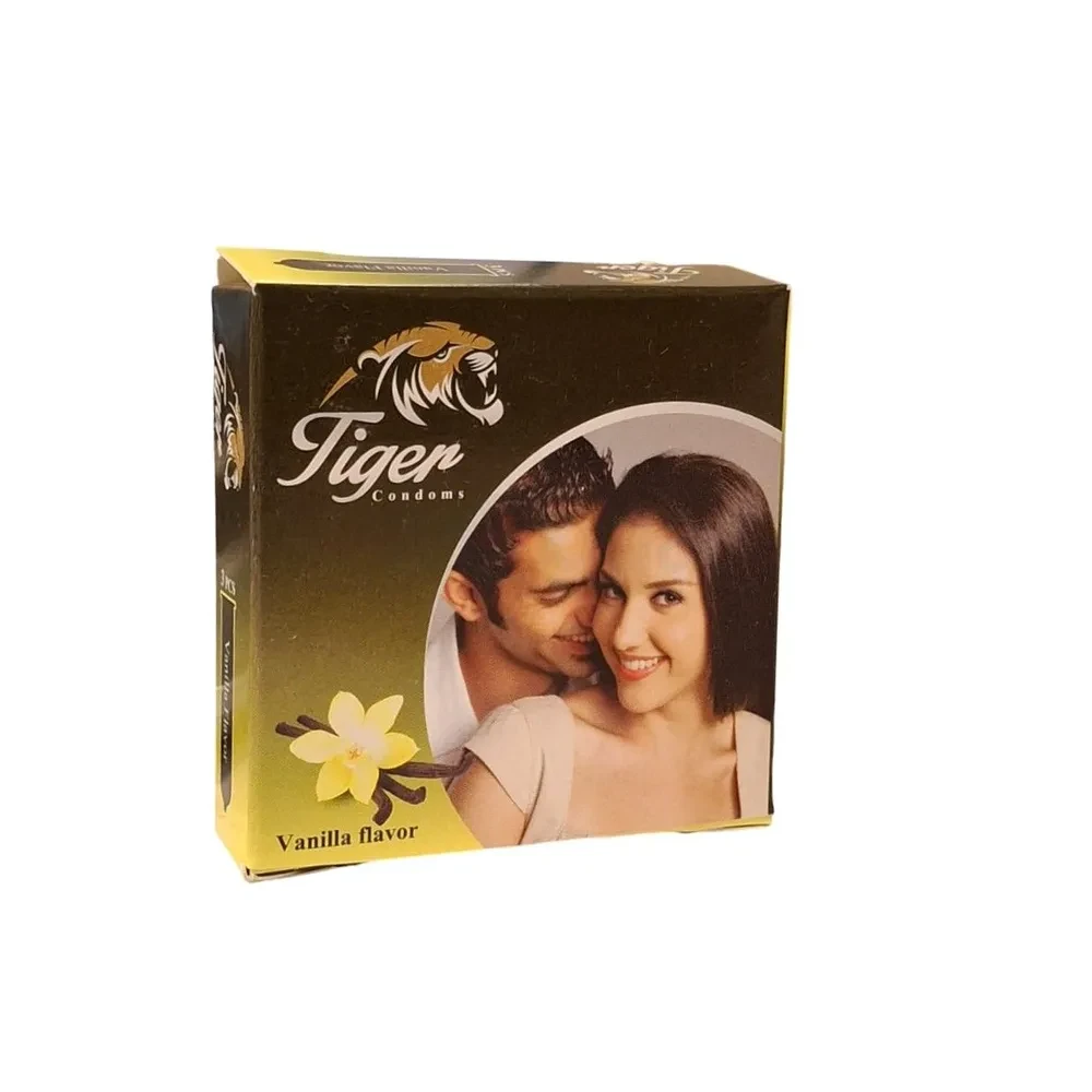 Tiger Dotted Condom Vanilla Flavor 3's Pack