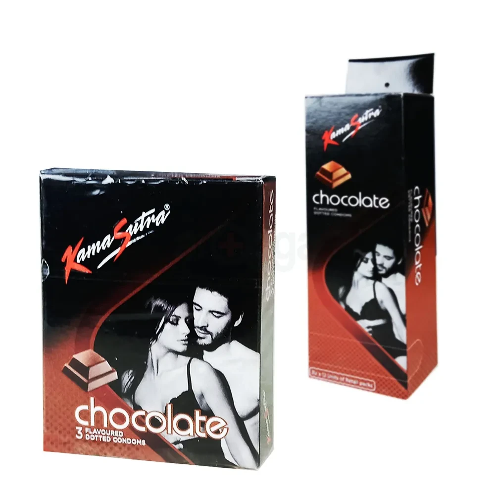 KamaSutra Chocolate Flavoured Dotted Condom 3's Pack (Made in India)