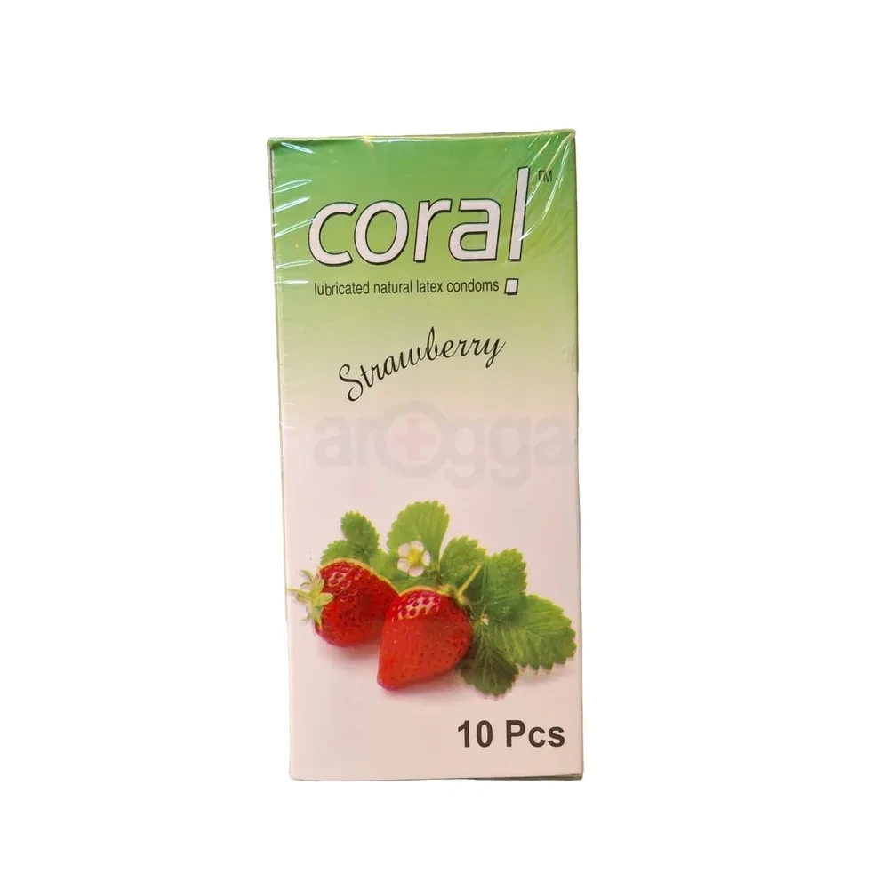 Coral - Strawberry Extra Performance Condom - Full Box - 10x1=10pcs