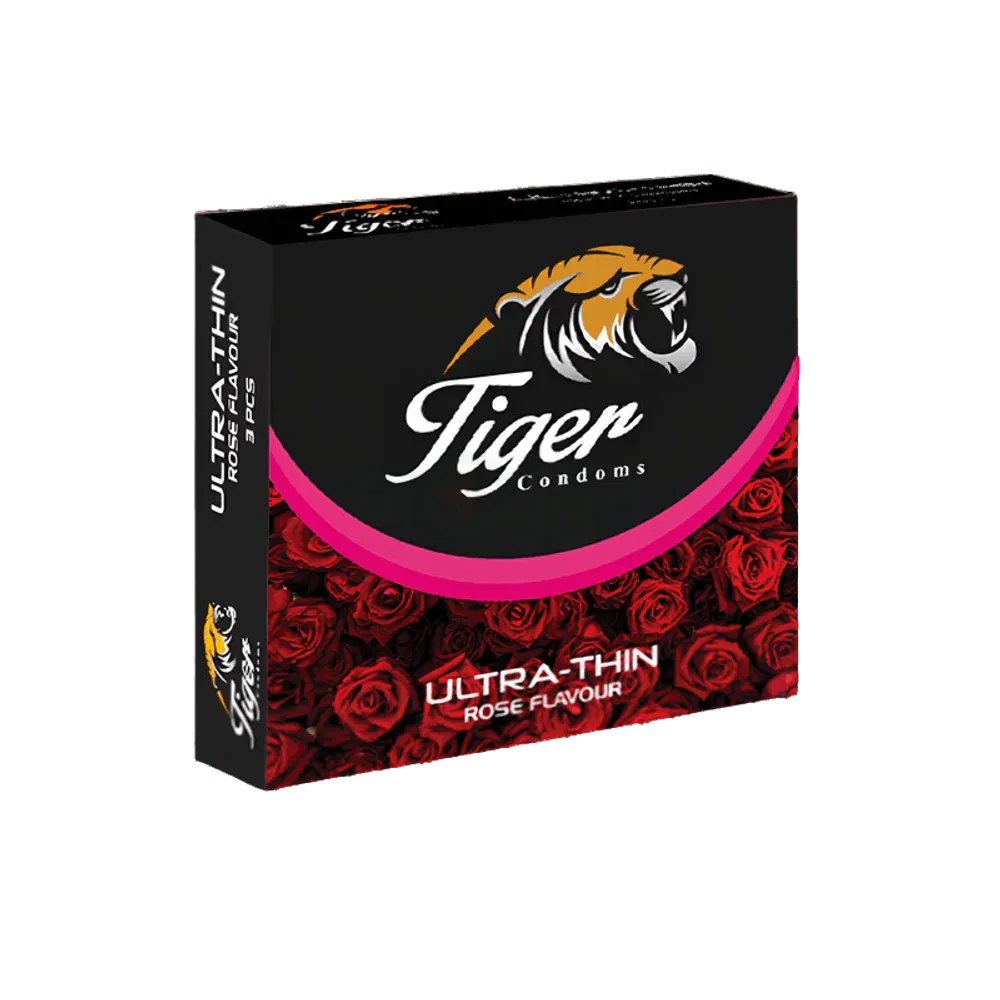 Tiger Ultra Thin Rose Flavored Condom 3Pcs pack