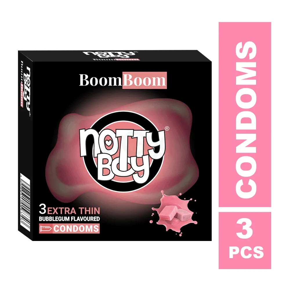 NottyBoy BoomBoom–Bubble Gum Flavour Condoms 3's Pack