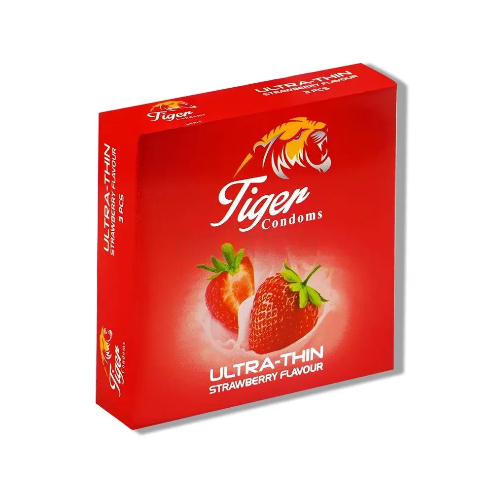 Tiger - Ultra Thin Strawberry Flavour Condom 1 pack