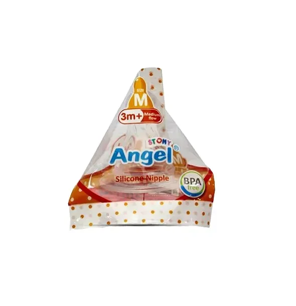Angel Silicone Nipple For Baby M Size 3m+ (15175-N-1AMP)