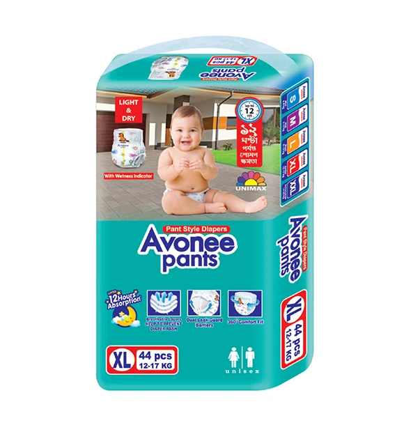Avonee Pant Style Baby Diaper (12-17Kg) - XL 44pcs