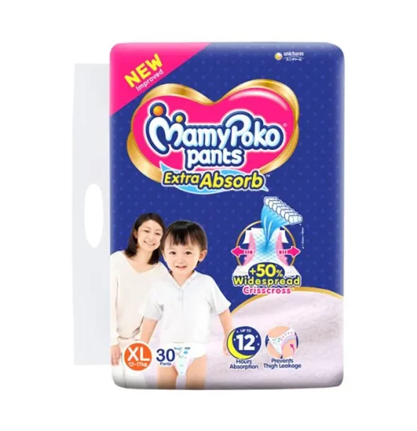 Mamypoko Pants Baby Diaper Extra Absorb (12-17Kg) XL30