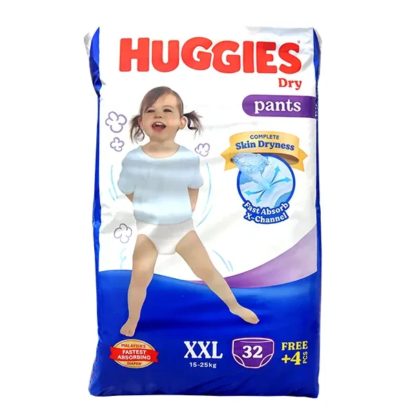 Huggies Dry Pants Baby Diaper (15-25kg) XXL32+4/28+6