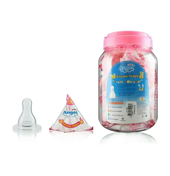 Angel Silicone Nipple For Baby S Size 0m+ (15174-N-1ASP)