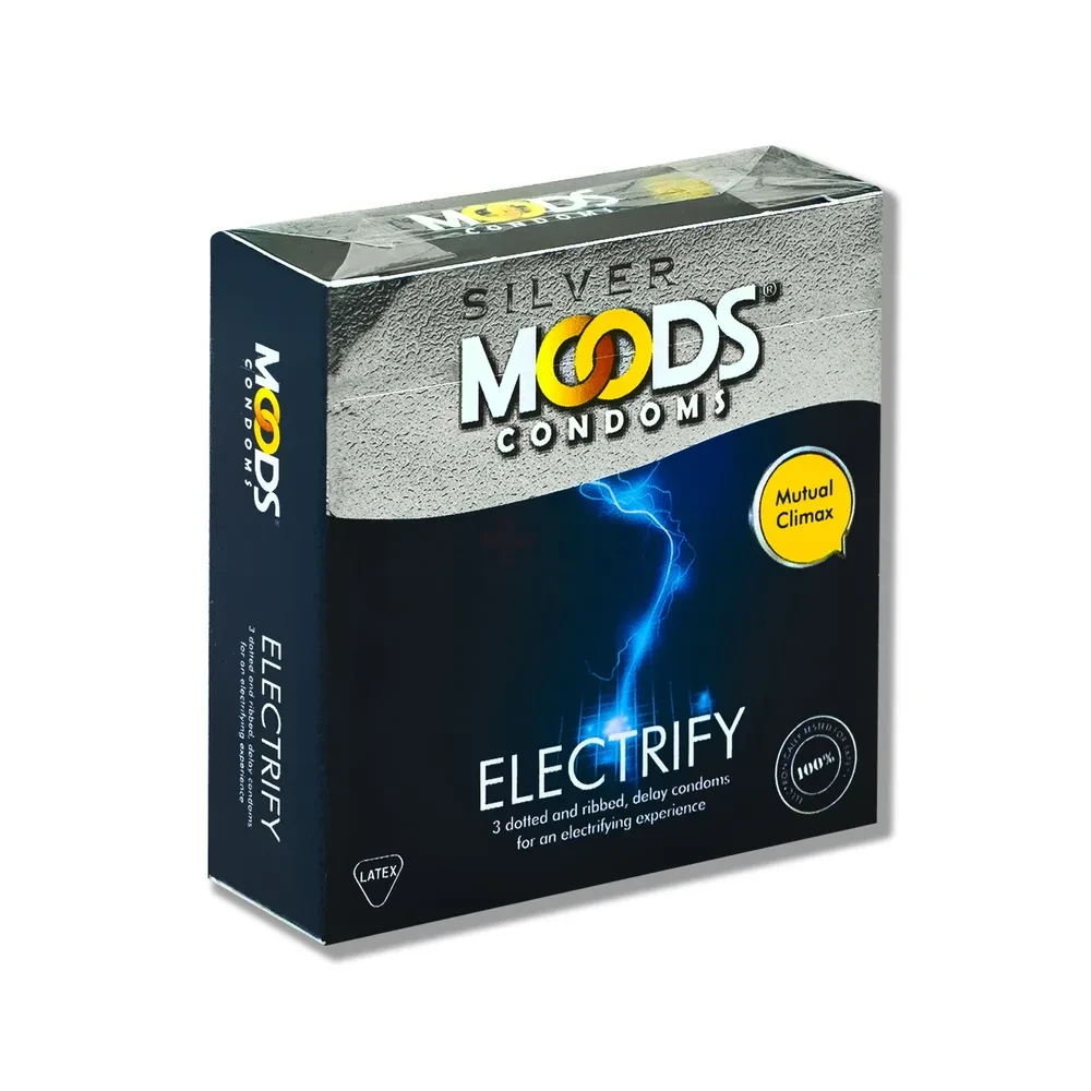 Moods - Silver Electrify Condom - Single Pack - 3pcs