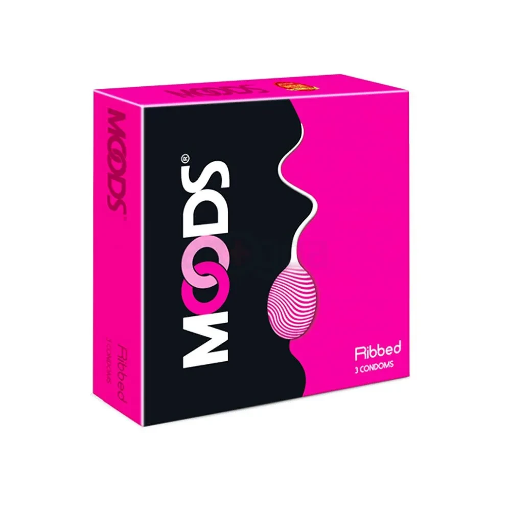 Moods Ribbed Premium Condom - 3Pcs Pack