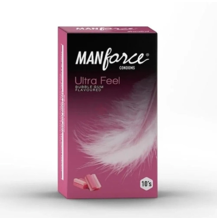 Manforce Ultra Feel Bubblegum Flavoured Condoms 10's Pack