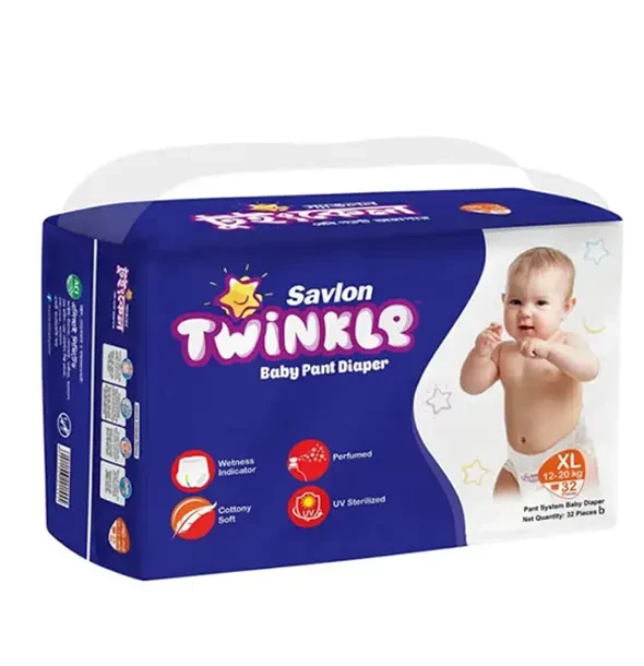 Savlon Twinkle Baby Pants Diaper (12-20Kg) - XL 32pcs