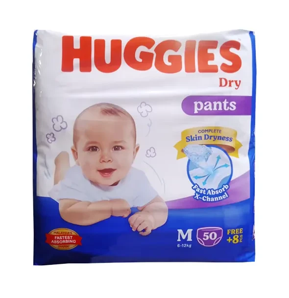 Huggies Dry Pants Baby Diaper (6-12kg) M50/58