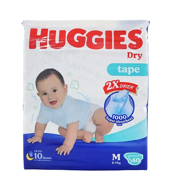 Huggies Dry Tape Baby Diaper (6-11kg) - M60