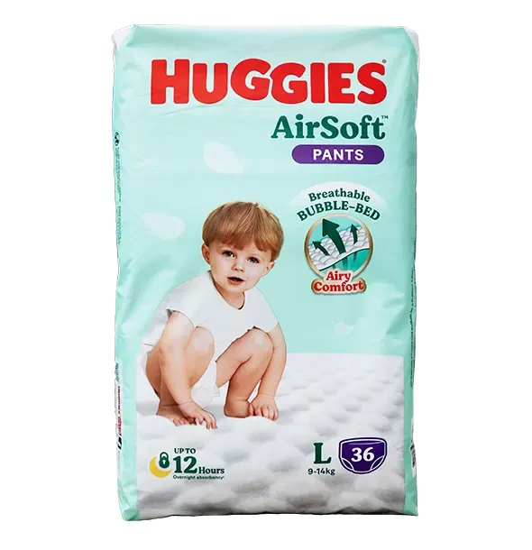 Huggies Airsoft Pants Baby Diapar (9-14kg) - L36