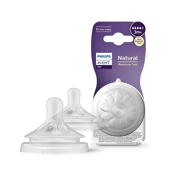 Philips Avent Natural Teat 3M+ Twin Pack Nipple - (SCY964/02)