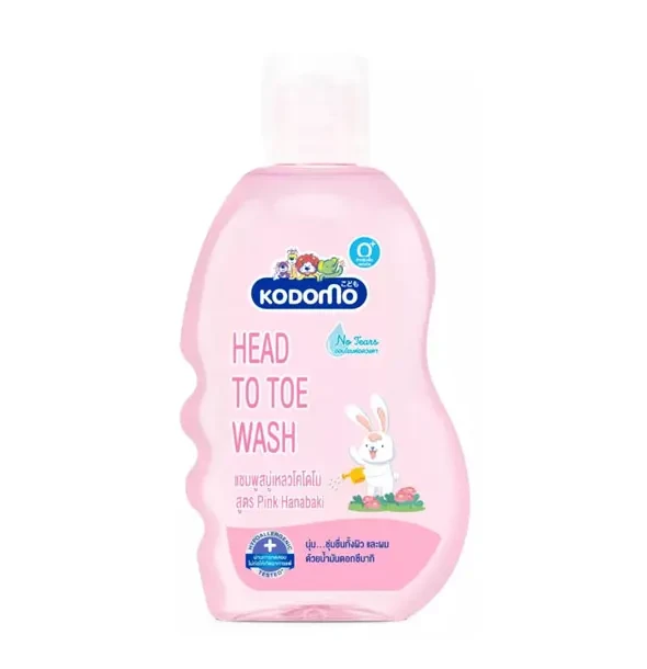 Kodomo Head to Toe Wash Pink Hanabaki 0+ 200ml