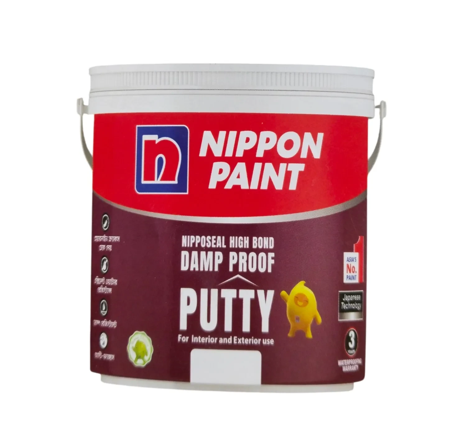 নিপ্পোসিল হাইবন্ড ড্যাম্পপ্রুফ পাট্টি Nippon nipposeal high bond damp proof wall putty of interior and exterior use