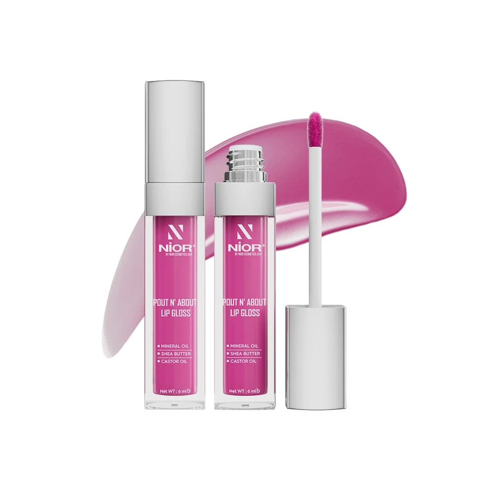 Nior Pout N About Lip Gloss – Fuchsia Flare